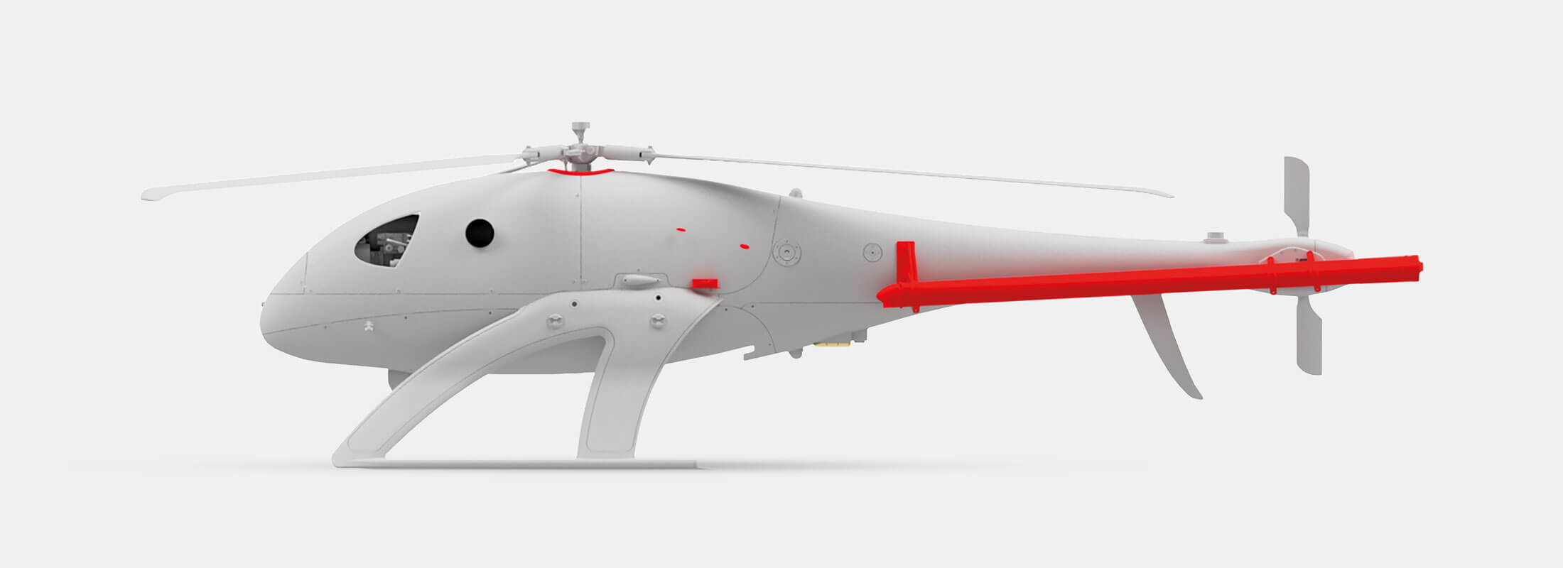 ValAIRion Rettungssystem am Beispiel einer Single-Rotor-Drohne.